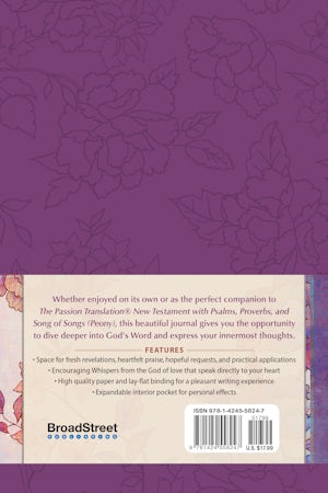 The Passion Translation Bible Study Journal (Peony) - interior image