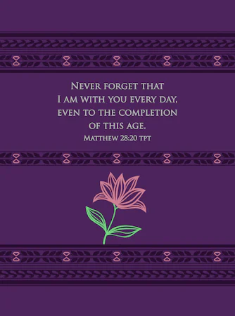 God Is Always with Me ziparound devotional - interior image