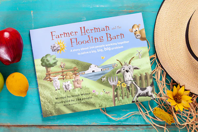 Farmer Herman and the Flooding Barn - interior image