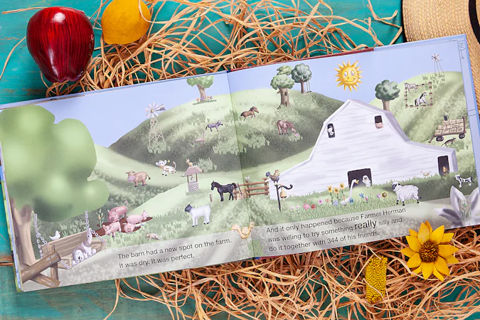 Farmer Herman and the Flooding Barn - interior image