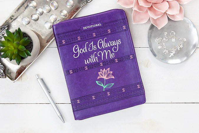 God Is Always with Me ziparound devotional - interior image