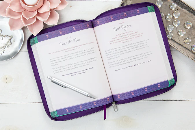 God Is Always with Me ziparound devotional - interior image