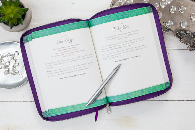 God Is Always with Me ziparound devotional - interior image