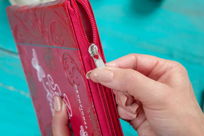 Be Still and Know ziparound devotional - interior image