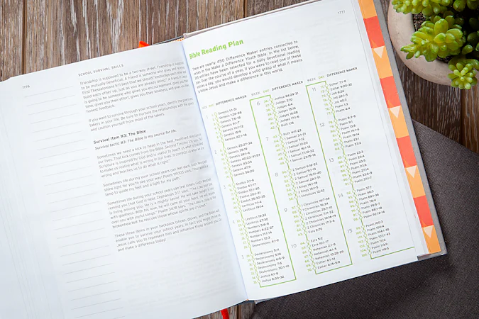 Make a Difference Youth Bible (NLT) - interior image