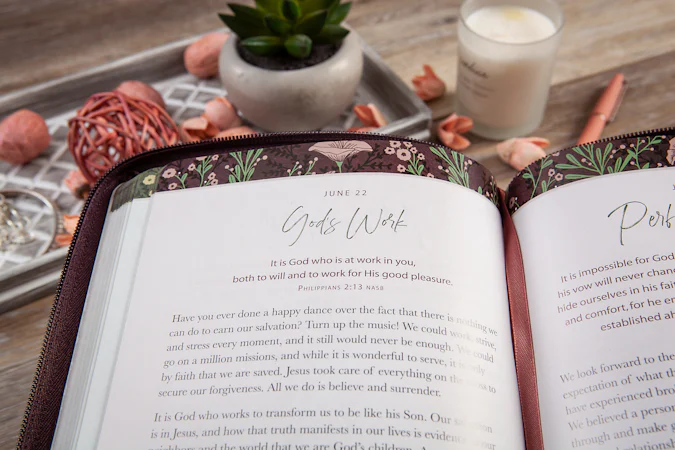 All Things Beautiful Ziparound Devotional - interior image