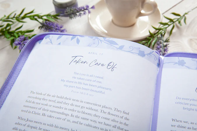 Jesus You're All I Need ziparound devotional - interior image