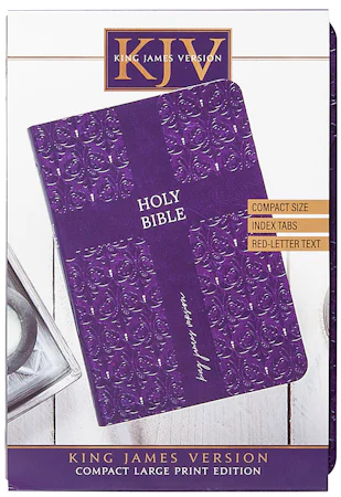 KJV Holy Bible Compact Amethyst - interior image