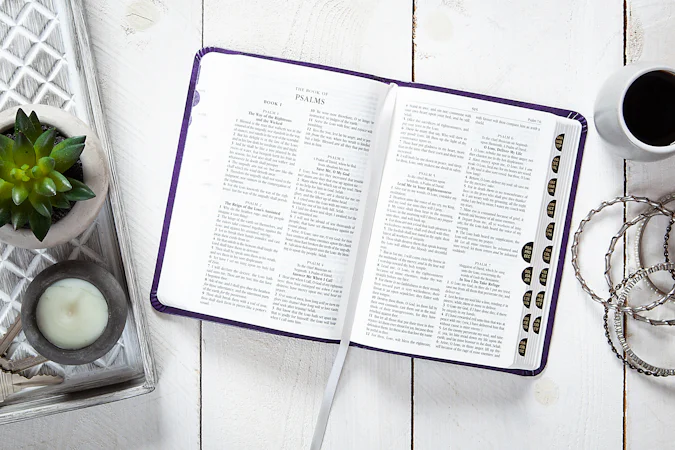 KJV Holy Bible Compact Amethyst - interior image