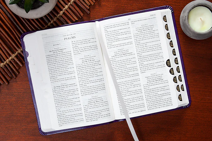 KJV Holy Bible Compact Amethyst - interior image