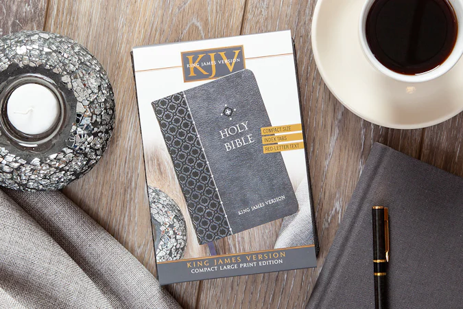 KJV Holy Bible Compact Granite - interior image