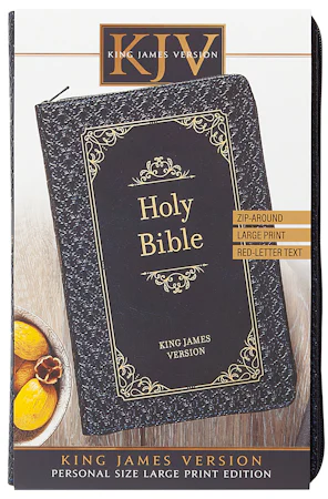 KJV Holy Bible Zip Midnight - interior image
