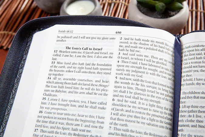 KJV Holy Bible Zip Midnight - interior image