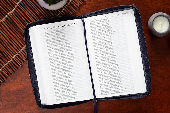 KJV Holy Bible Zip Turquoise - interior image
