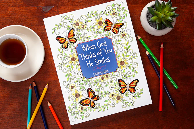When God Thinks of You He Smiles - interior image