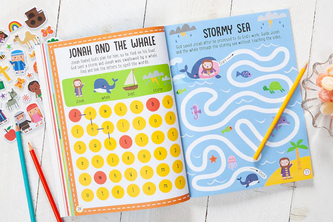 My Bible Stories Activity Book (Pink) - interior image