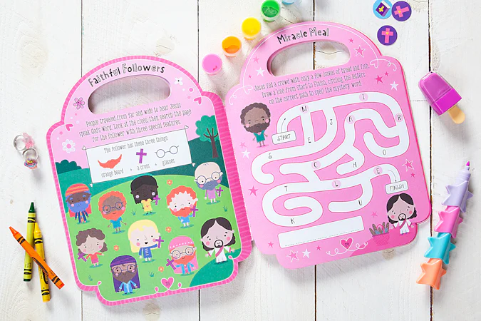 My Pretty Pink Bible Activity Book - interior image