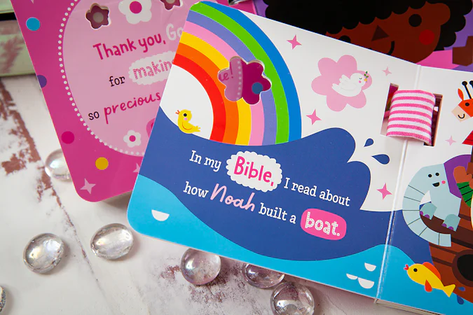 Shiny Vinyl Stroller Books Set – Pink - interior image