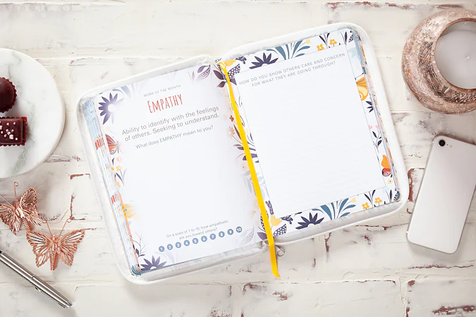 The Lord Is My Strength (2027 Planner) faux ziparound - interior image